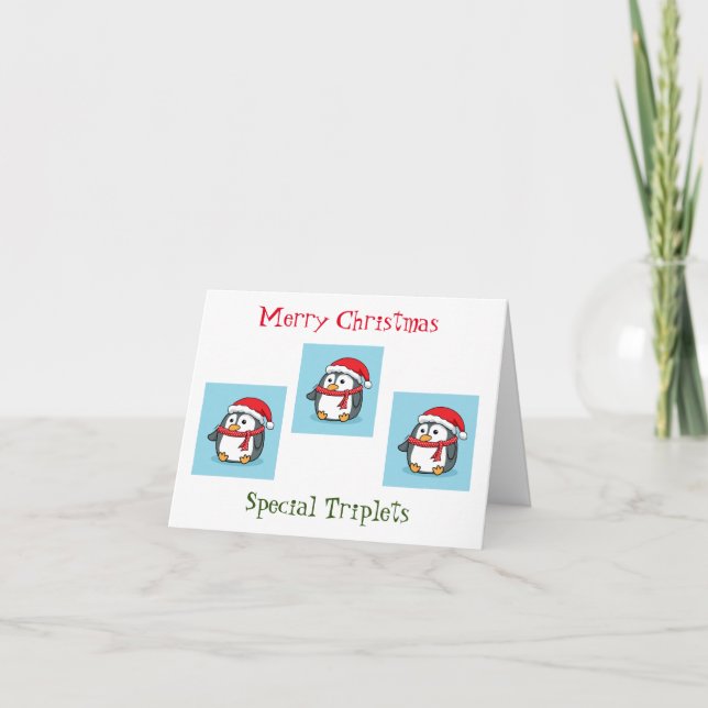 TARJETA DE NAVIDAD DE TRILLIZOS (Anverso)