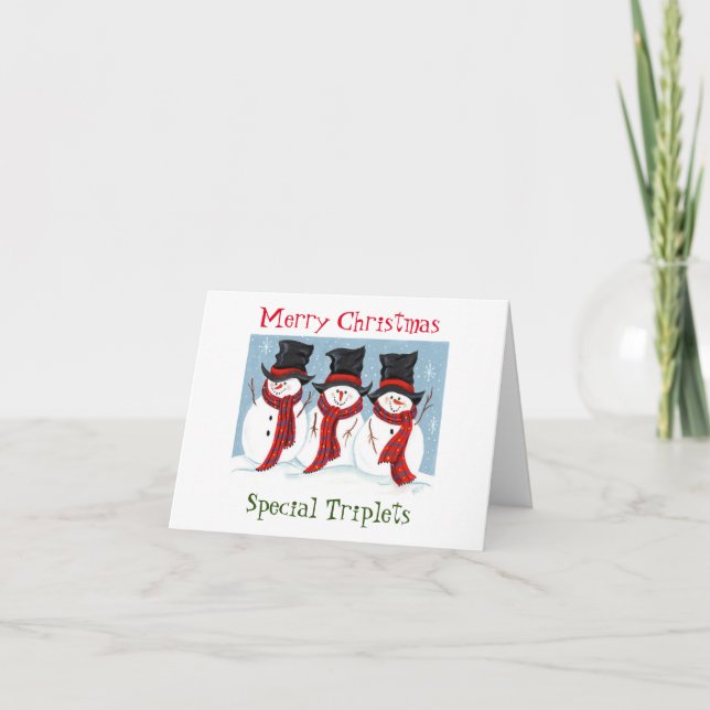 TARJETA DE NAVIDAD DE TRILLIZOS (Anverso)