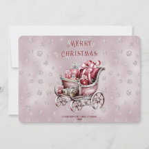 Tarjeta de Navidad de Trineo con Regalos