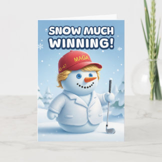 Tarjeta de Navidad de Trump | Muñeco de nieve Trum
