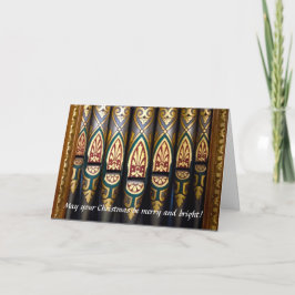 tarjeta de Navidad de tubos de órganos de bonito