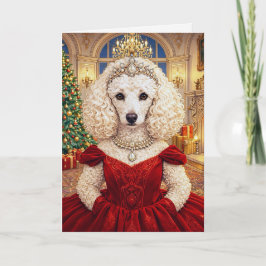 Tarjeta de Navidad de un Caniche
