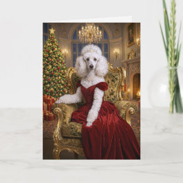 Tarjeta de Navidad de un Caniche