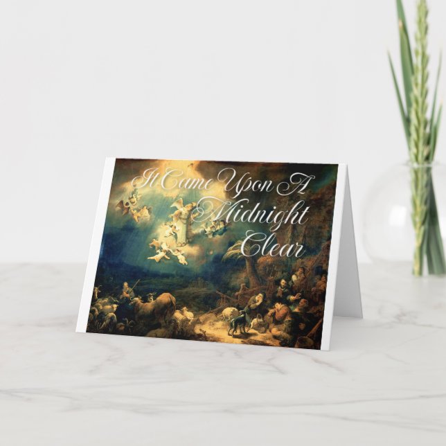 Tarjeta de Navidad de una noche clara  (Anverso)