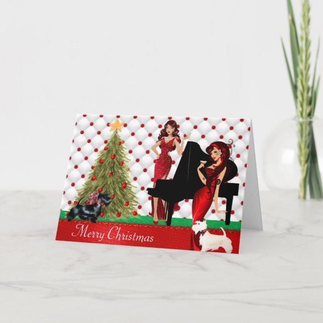 Tarjeta de navidad de una sofisticada lesbiana (Anverso)