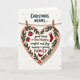 Tarjeta de Navidad de unión familiar