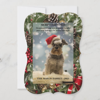 Tarjeta de Navidad de vacaciones alegre y brillant