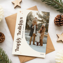 Tarjeta de Navidad de vacaciones con foto de archi