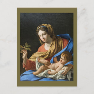 tarjeta de Navidad de vacaciones de la Madonna y e