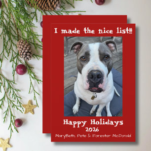 Tarjeta de Navidad de vacaciones de mascota lista