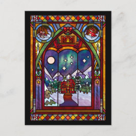 Tarjeta de Navidad de Ventanas de Invierno
