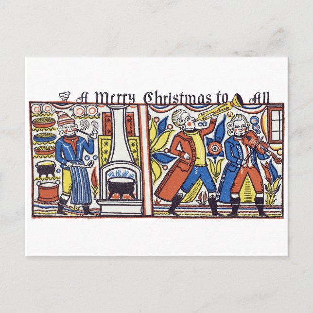 TARJETA DE NAVIDAD DE VINTAGE (Anverso)