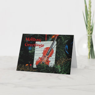 Tarjeta de Navidad de violín