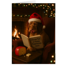 Tarjeta de Navidad de Vizsla de pelo duro 'Impuest