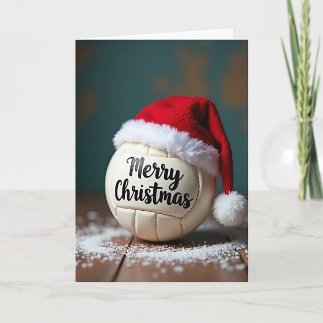Tarjeta de Navidad de Voleibol (Anverso)