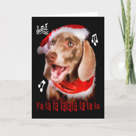 Tarjeta de Navidad de Weimaraner