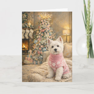 Tarjeta de Navidad de West Highland White Terrier