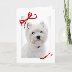 Tarjeta de Navidad de Westie