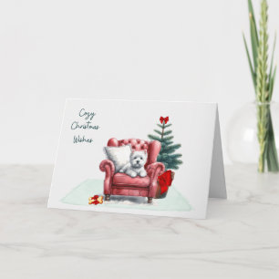 Tarjeta de Navidad de Westie Acogedor