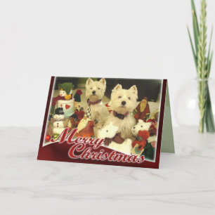 Tarjeta de Navidad de Westie Toyland