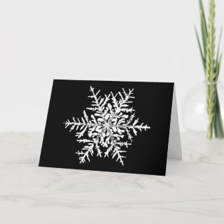 Tarjeta de Navidad de Wilson Bentley del copo de