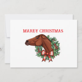 Tarjeta de Navidad de yegua