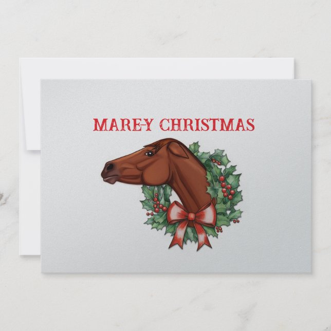 Tarjeta de Navidad de yegua (Anverso)