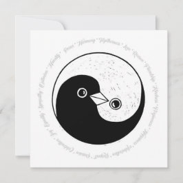 Tarjeta de navidad de YinYang pala paz y armonía
