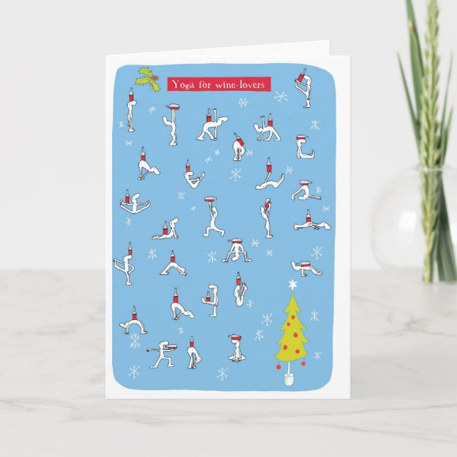tarjeta de navidad de yoga (Anverso)