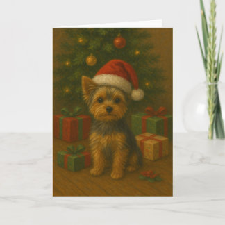 Tarjeta de Navidad de Yorkie