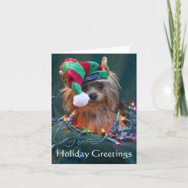 Tarjeta de Navidad de Yorkie
