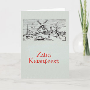Tarjeta de Navidad de Zalig Kerstfeest del