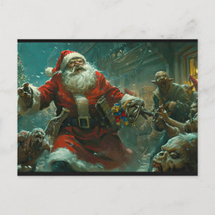 Tarjeta de Navidad de Zombie Feliz
