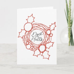 Tarjeta de Navidad Deck the Halls