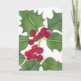 Tarjeta de Navidad del acebo 2