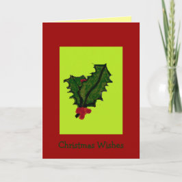 Tarjeta de Navidad del acebo de Hoho