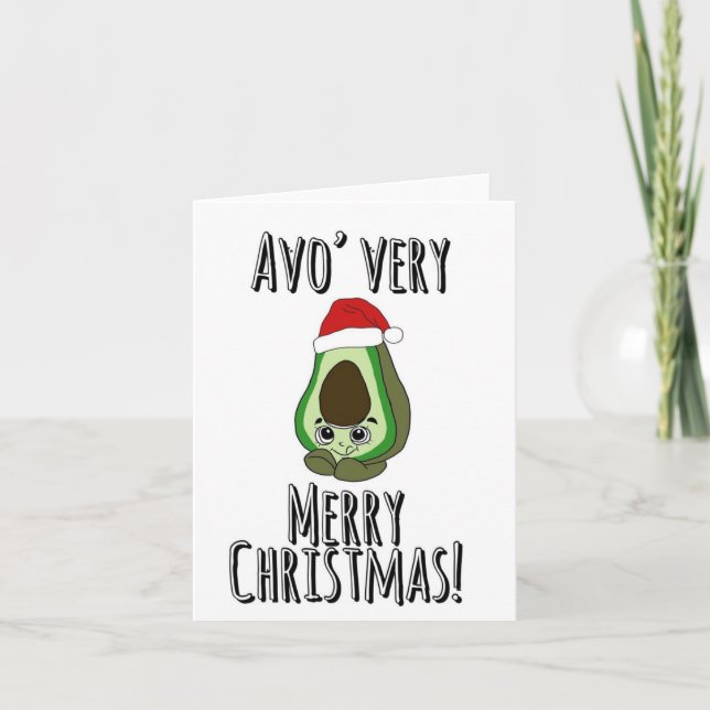 Tarjeta de Navidad del aguacate (Anverso)