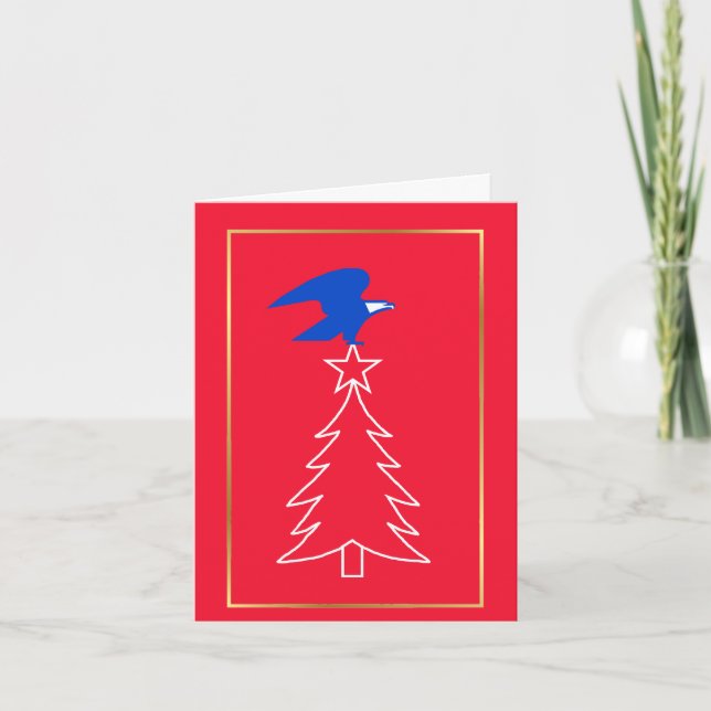 Tarjeta de Navidad del águila postal (Anverso)