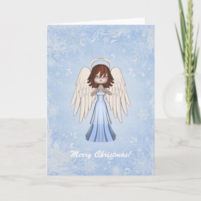 Tarjeta de Navidad del ángel (Anverso)