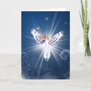 Tarjeta de Navidad del ángel de Gloria