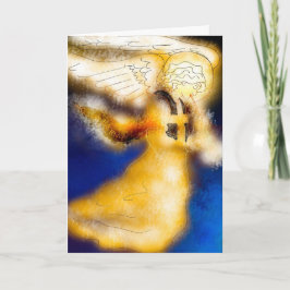 Tarjeta de Navidad del ángel de Kernow