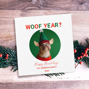 Tarjeta de Navidad del Año del Perro para Mascotas