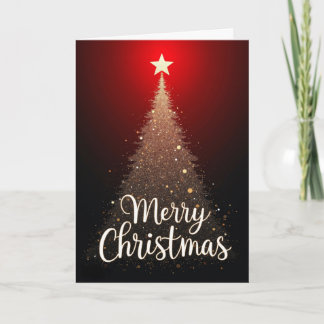 Tarjeta de Navidad del árbol de destellos deslumbr