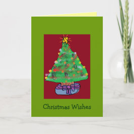 Tarjeta de Navidad del árbol de la malla