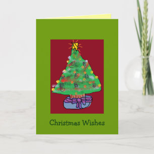 Tarjeta de Navidad del árbol de la malla