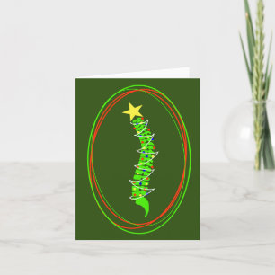 Tarjeta de Navidad del Árbol de Navidad de la Colu