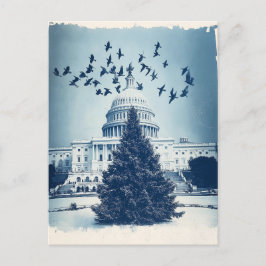 Tarjeta de Navidad del árbol de Navidad de US Capi