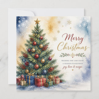 Tarjeta de Navidad del Árbol de Navidad Festivo