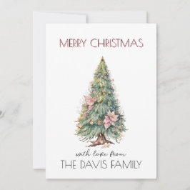 Tarjeta de Navidad del árbol de Navidad hada