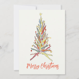 Tarjeta de Navidad del Árbol de Piernas Feliz Navi